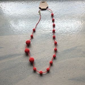 Coral Seed Bead Ball ColdWater Creek Necklace